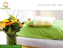 Tablet Screenshot of kreuz-hotel.de